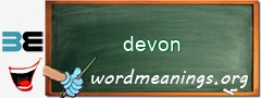 WordMeaning blackboard for devon